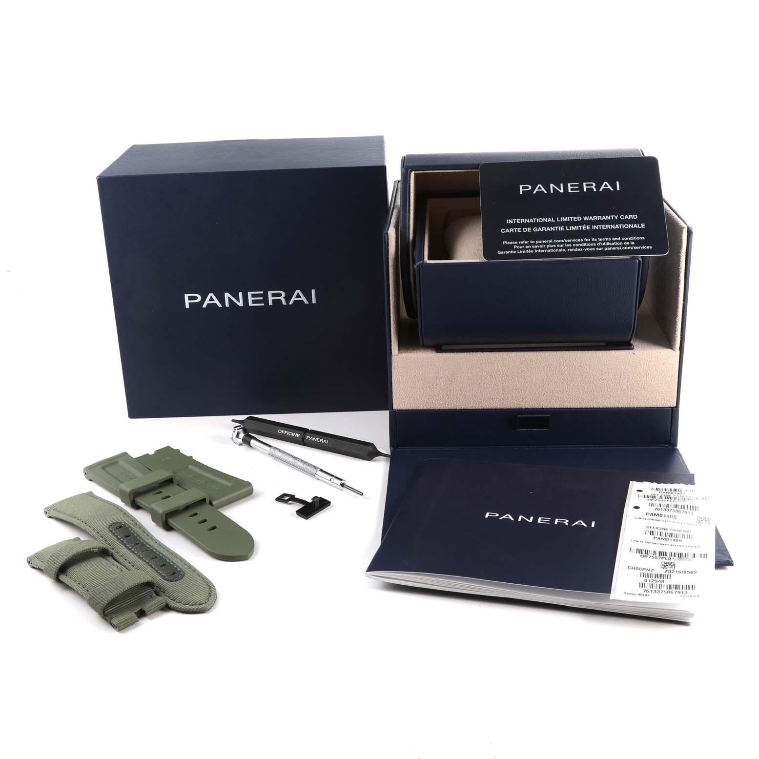 Panerai Luminor Chrono Navy Seals Limited Edition Steel Watch PAM01409 Unworn 2
