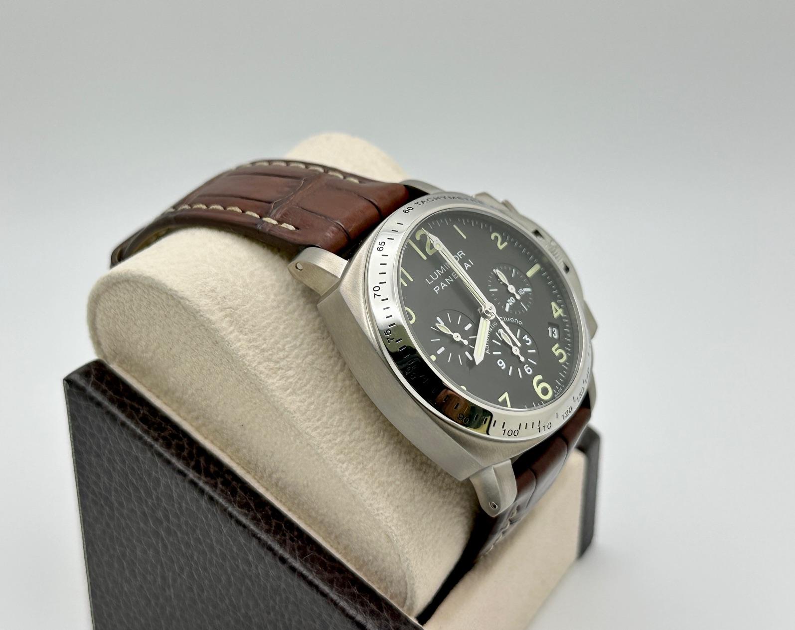 Panerai Luminor Chronograph PAM00072 40mm Titanium PAM 72 OP6531 Excellent état - En vente à San Diego, CA