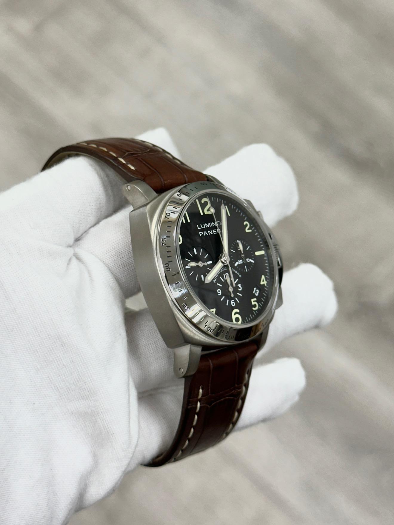 Panerai Luminor Chronograph PAM00072 40mm Titanium PAM 72 OP6531 en vente 4