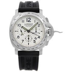 Panerai Luminor Daylight Chrono Acier Cadran Blanc Montre Homme Automatique PAM00188