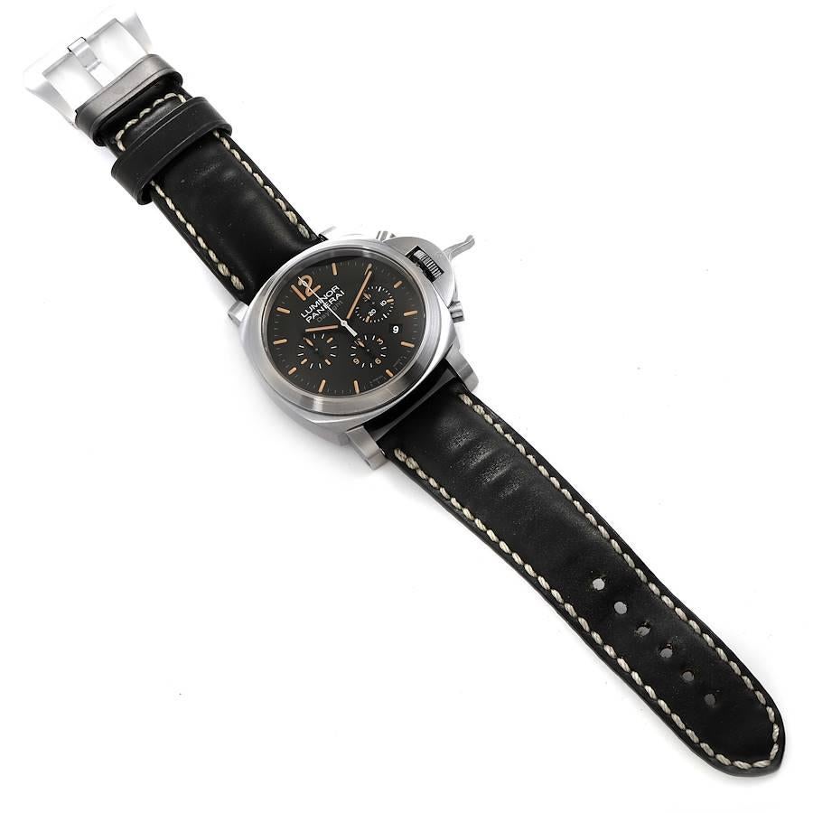 Panerai Luminor Daylight Chronograph Steel Mens Watch PAM00356 Box Papers 1