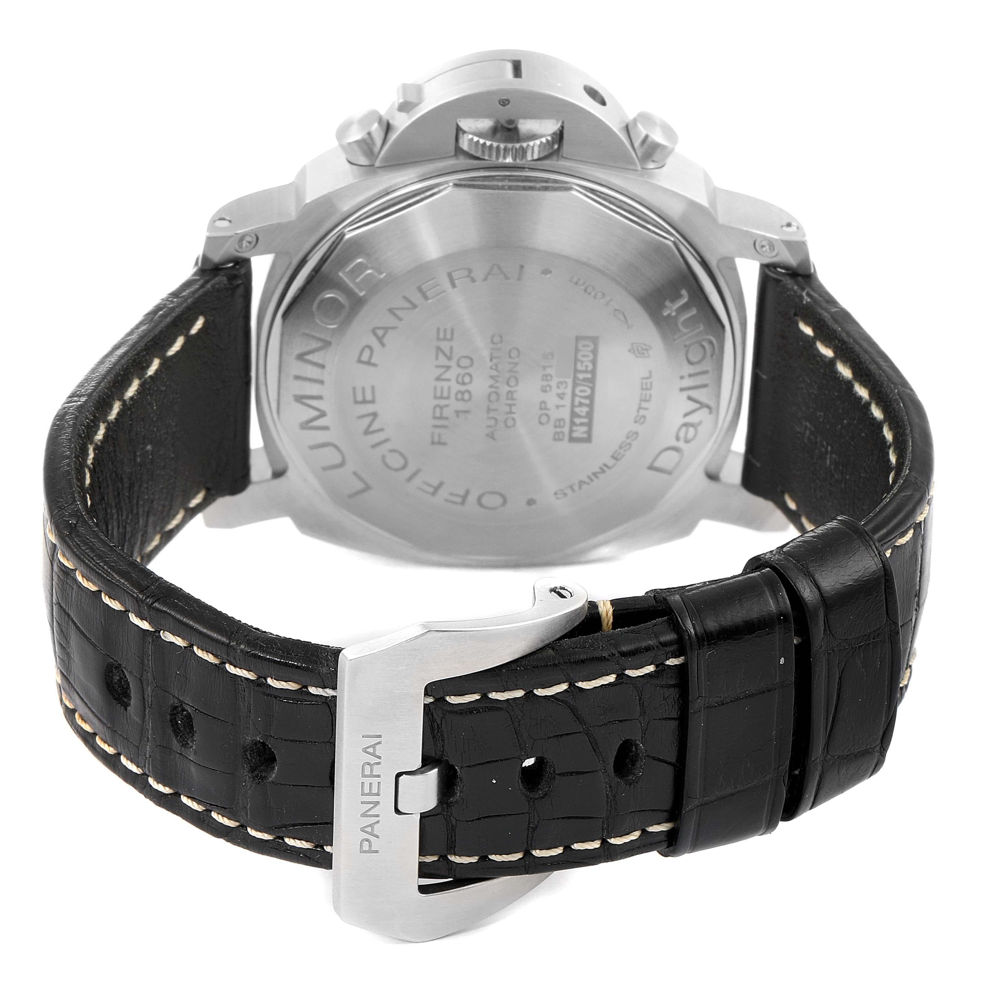 Panerai Luminor Daylight Chronograph Stahl Herrenuhr PAM00356 im Angebot 5