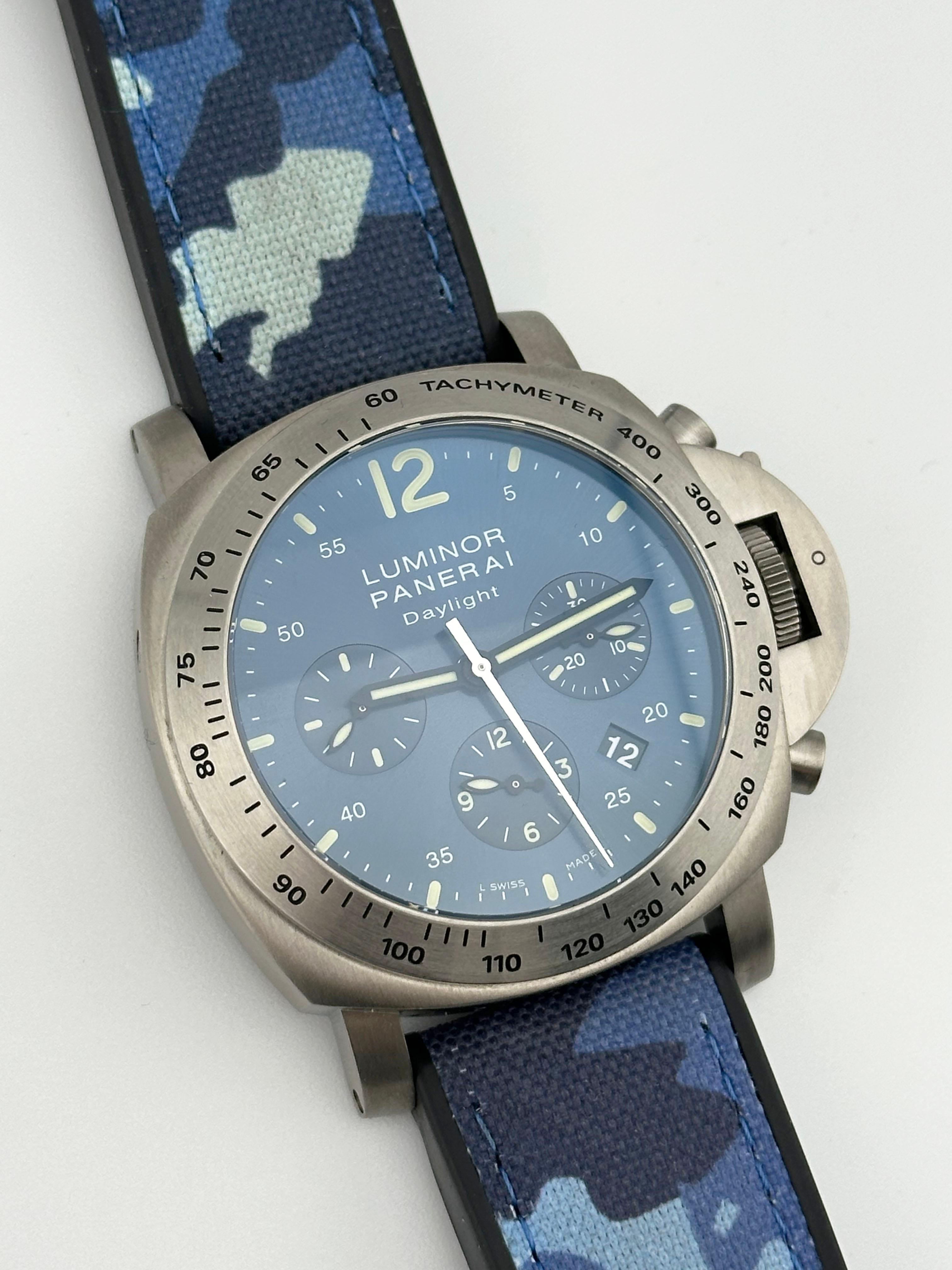 Panerai Luminor Daylight PAM00326 PAM 326 Blue Dial Stainless Steel Box 44mm 3
