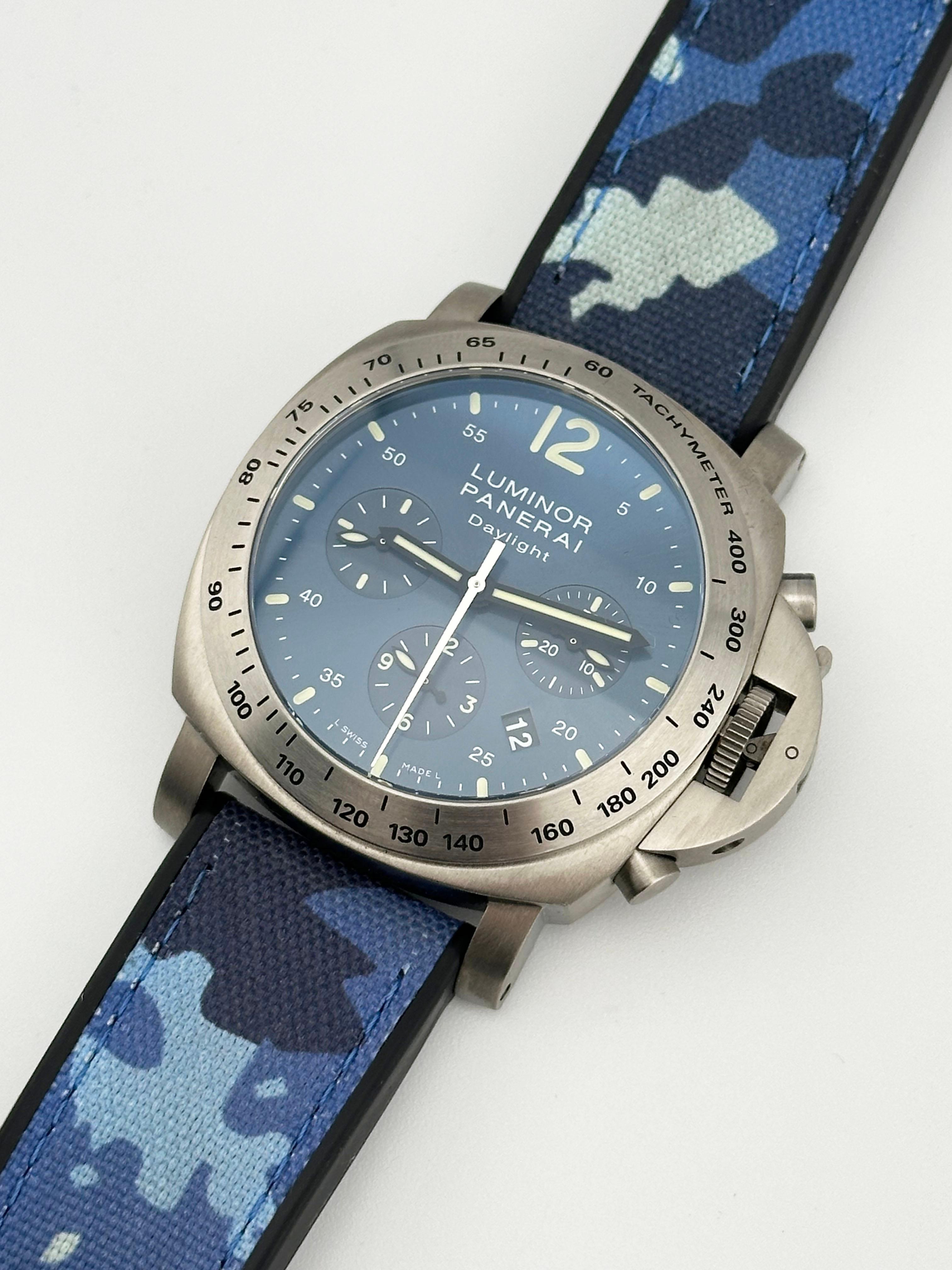 Panerai Luminor Daylight PAM00326 PAM 326 Blue Dial Stainless Steel Box 44mm 4