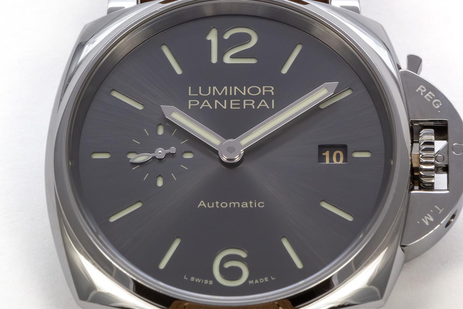 Panerai Luminor Due 3 Day Stainless Steel Sandwich Grey Dial PAM00904 B&P 4