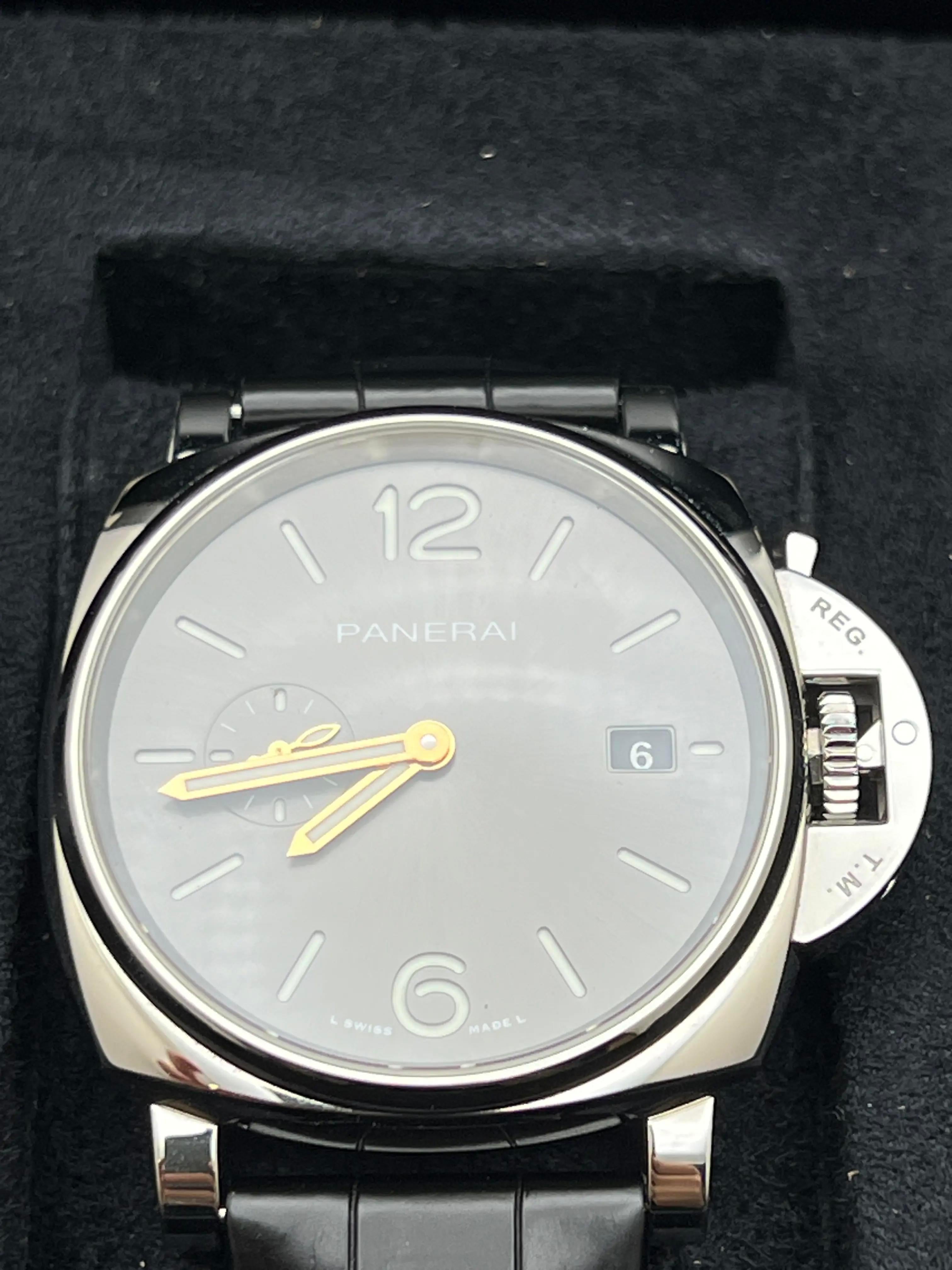 Panerai Luminor Due 42mm Anthrazit Zifferblatt Box Papiere 2022 PAM01250 im Angebot 1