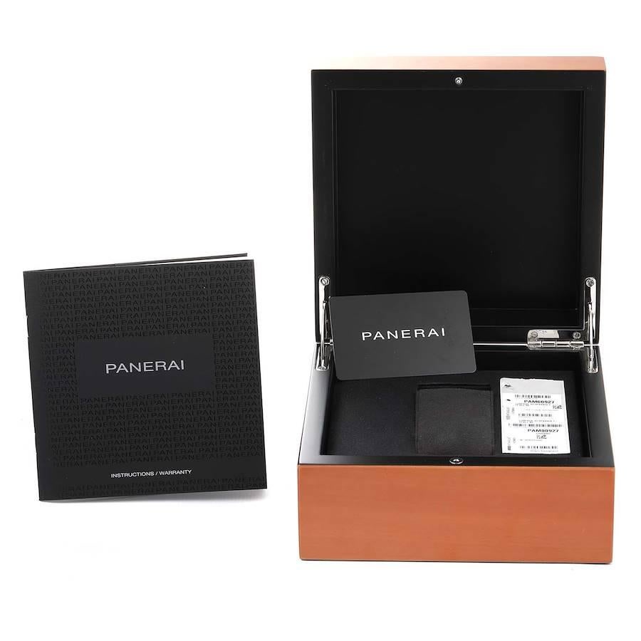 Panerai Luminor Due Blue Dial Titanium Mens Watch PAM00927 Box Card 4