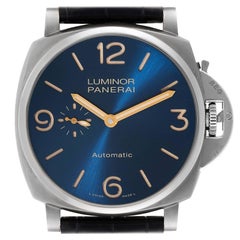 Panerai Luminor Due 45mm Blaues Zifferblatt Titan Herrenuhr PAM00729