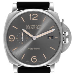 Panerai Luminor Due 45mm Grey Dial Steel Mens Watch PAM00943 Box Papers