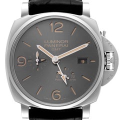 Panerai Luminor Due GMT Anthracite Dial Automtic Watch PAM00944 Box Papers