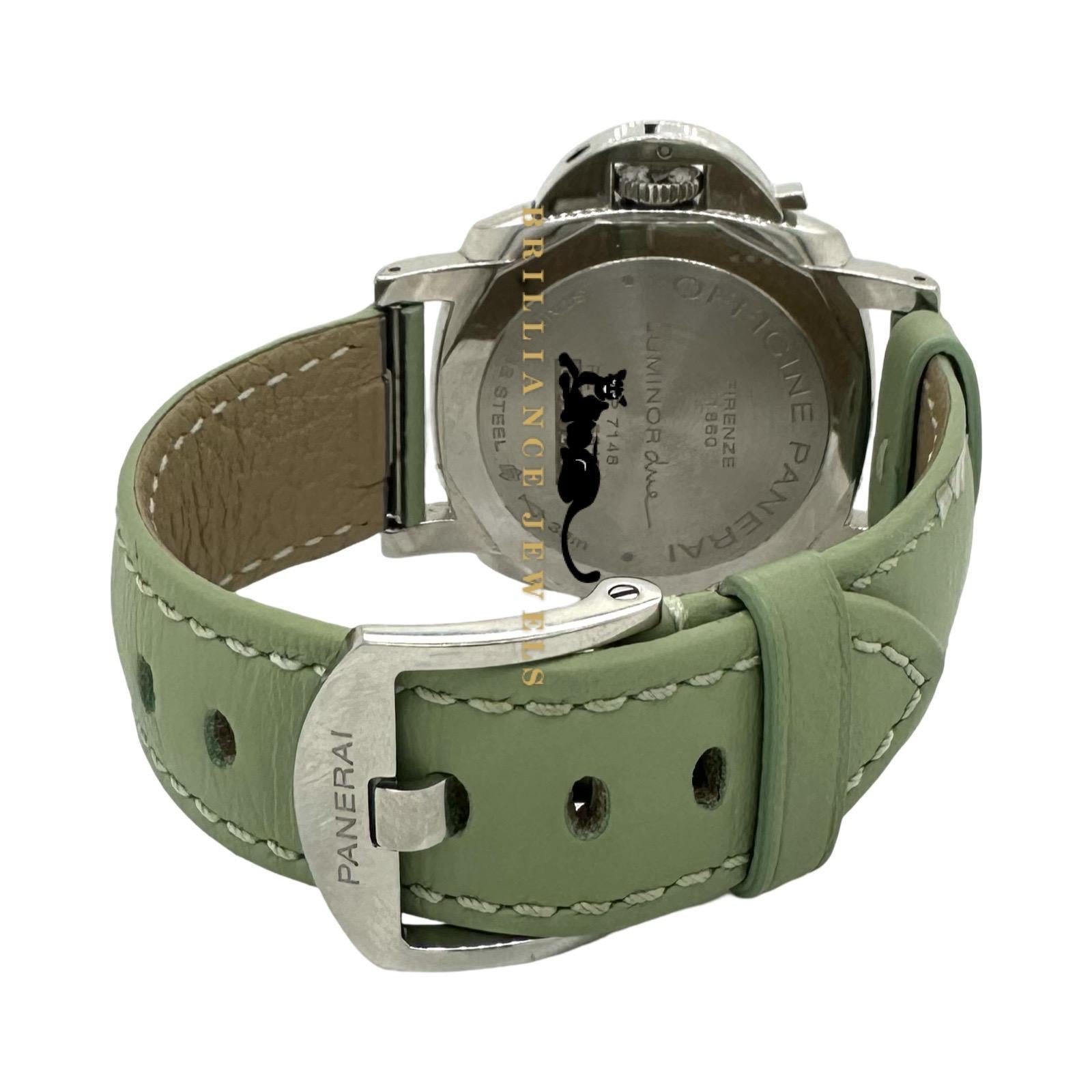 Panerai Luminor Due PAM 00755 - OP7148 Salbei Grün Armband 38mm Uhr im Zustand „Gut“ in Miami, FL