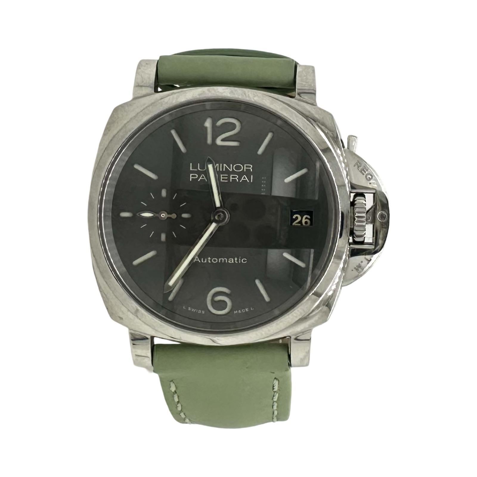 Panerai Luminor Due PAM 00755 - OP7148 Salbei Grün Armband 38mm Uhr 1