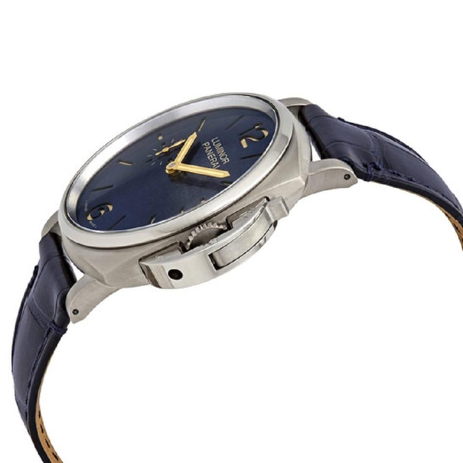 Panerai Luminor Due PAM00728 Blue NEW Mens Automatic Watch 41mm Box & Papers