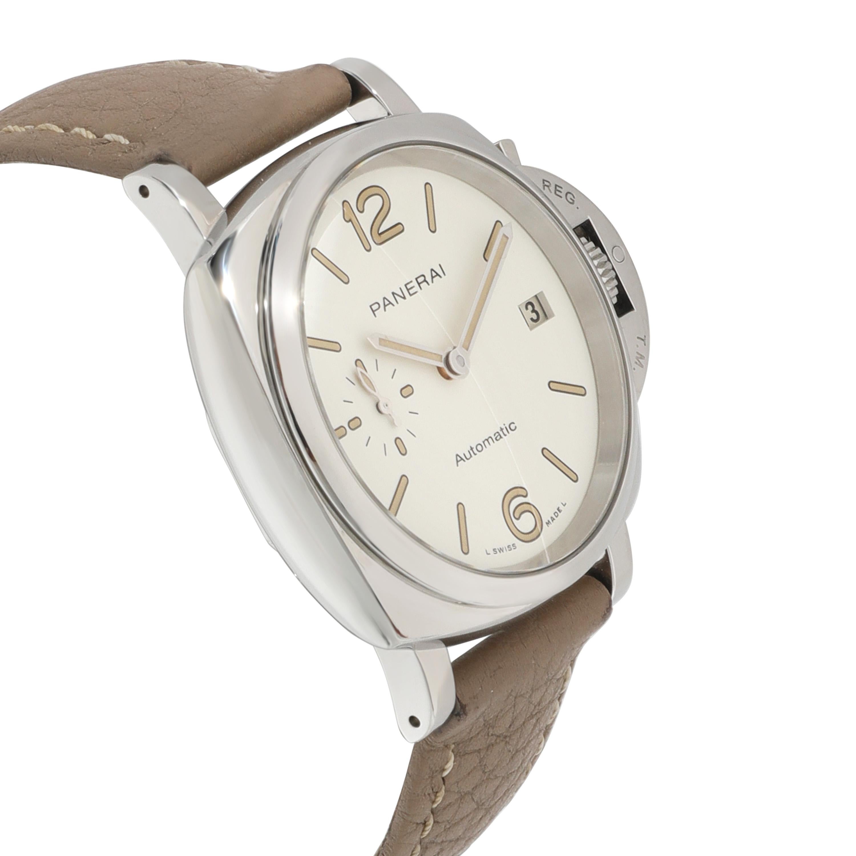 Panerai Luminor Due PAM01043 Unisex Watch in Stainless Steel In Excellent Condition In New York, NY