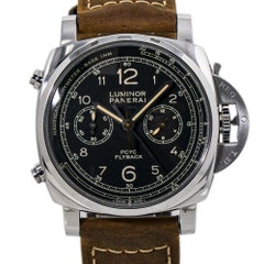 Panerai Luminor Flyback PAM00653 Chronograph Automatic Mens Watch Box&Paper44MM