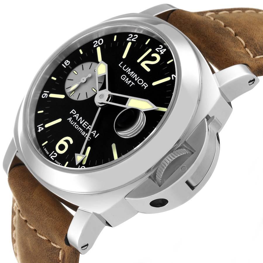 Panerai Luminor GMT 44mm Automatic Steel Mens Watch PAM01088 Box Card In Excellent Condition In Atlanta, GA