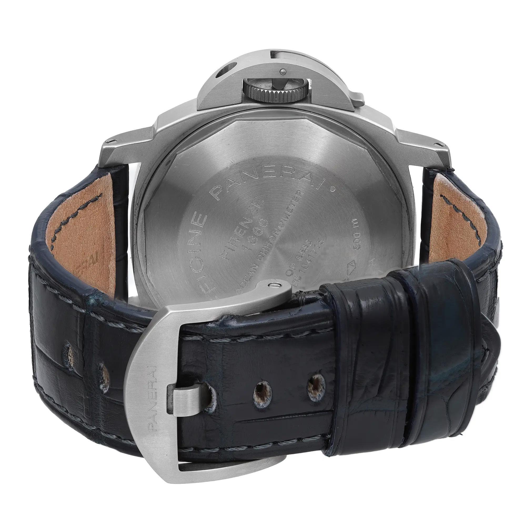 Men's Panerai Luminor GMT 44mm Titanium Gray Dial Automatic Mens Watch PAM00089