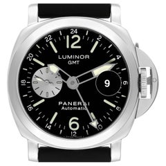Panerai Luminor GMT Automatic Steel Mens Watch PAM00088 Box Papers
