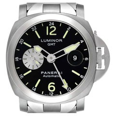 Used Panerai Luminor GMT Automatic Steel Mens Watch PAM00161 Box Card