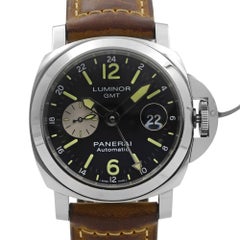 Panerai Luminor GMT Acier inoxydable Cadran noir Montre automatique pour hommes PAM01088