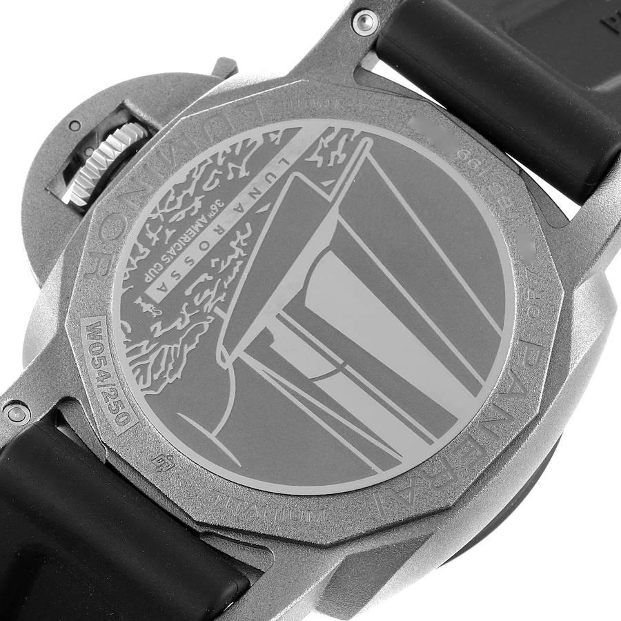 Panerai Luminor Luna Rossa GMT Titanium Carbotech Watch PAM01096 Unworn In Excellent Condition For Sale In Atlanta, GA
