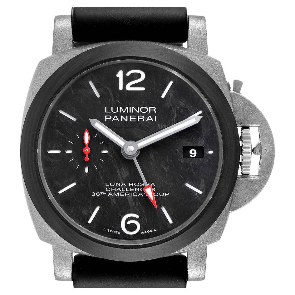 Panerai Luminor Luna Rossa GMT Titanium Carbotech Watch PAM01096 Unworn For Sale