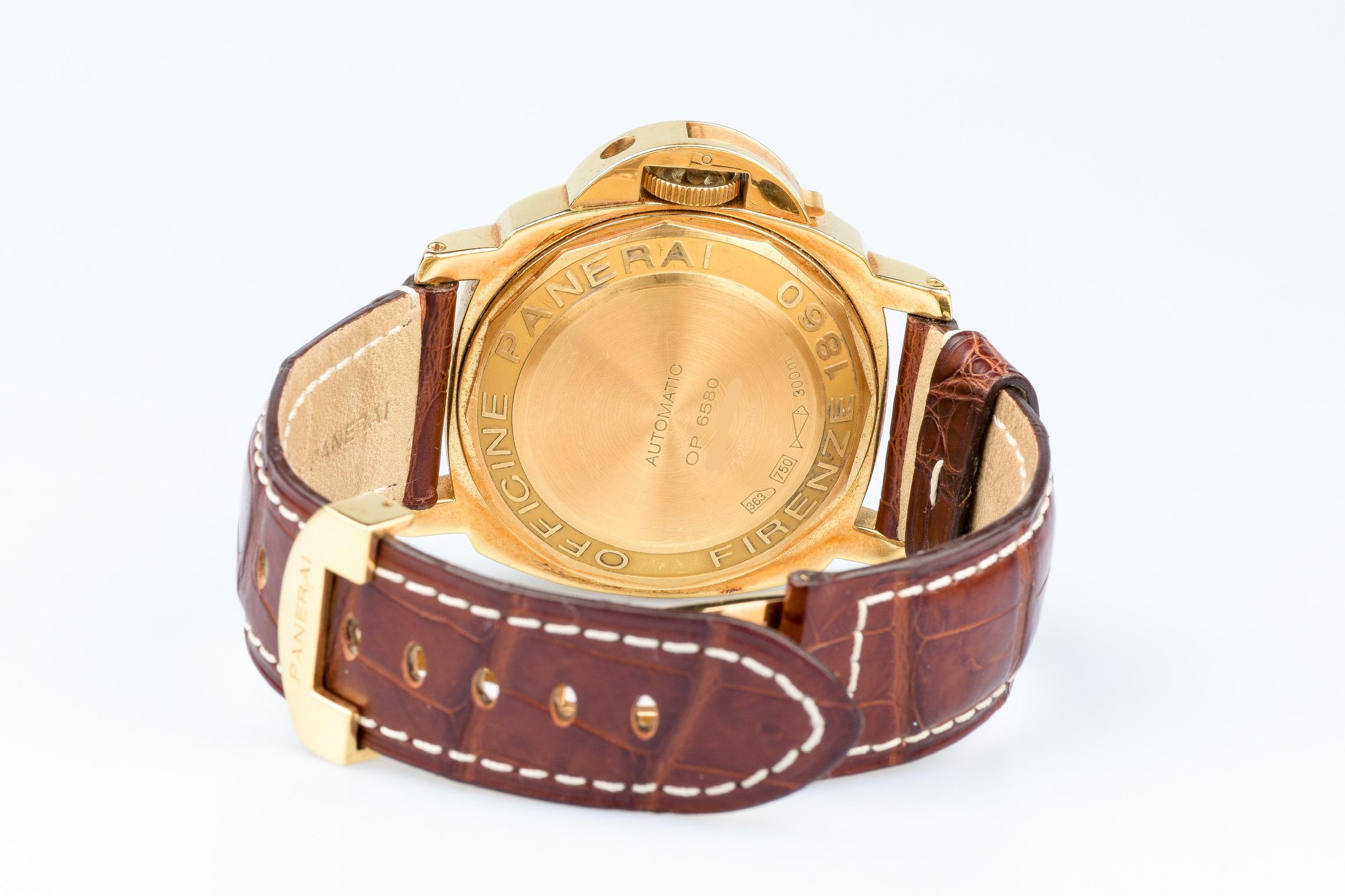 Panerai Luminor Marina 18 carat yellow gold watch 7