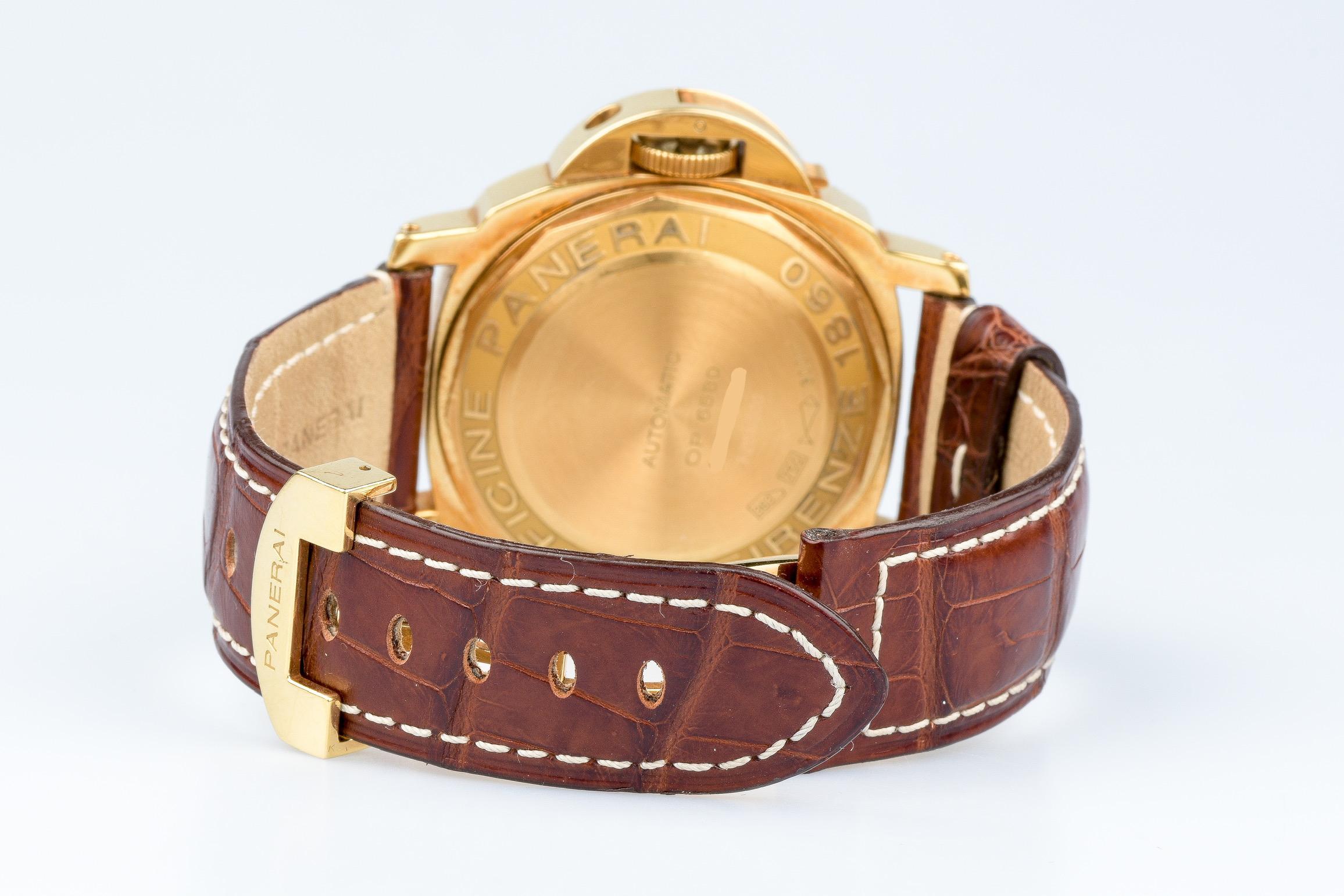 Panerai Luminor Marina 18 carat yellow gold watch 8