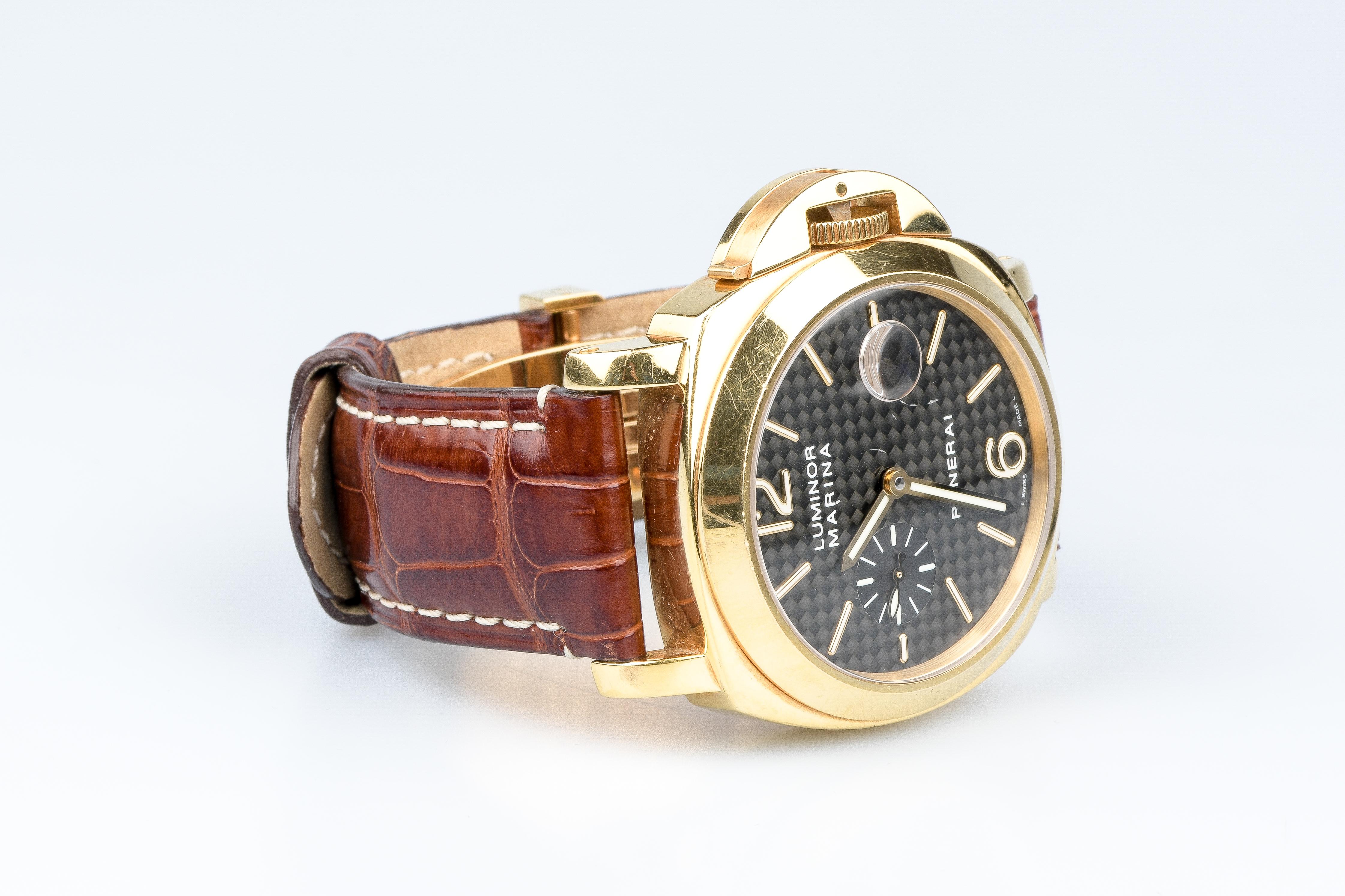 Panerai Luminor Marina 18 carat yellow gold watch 12