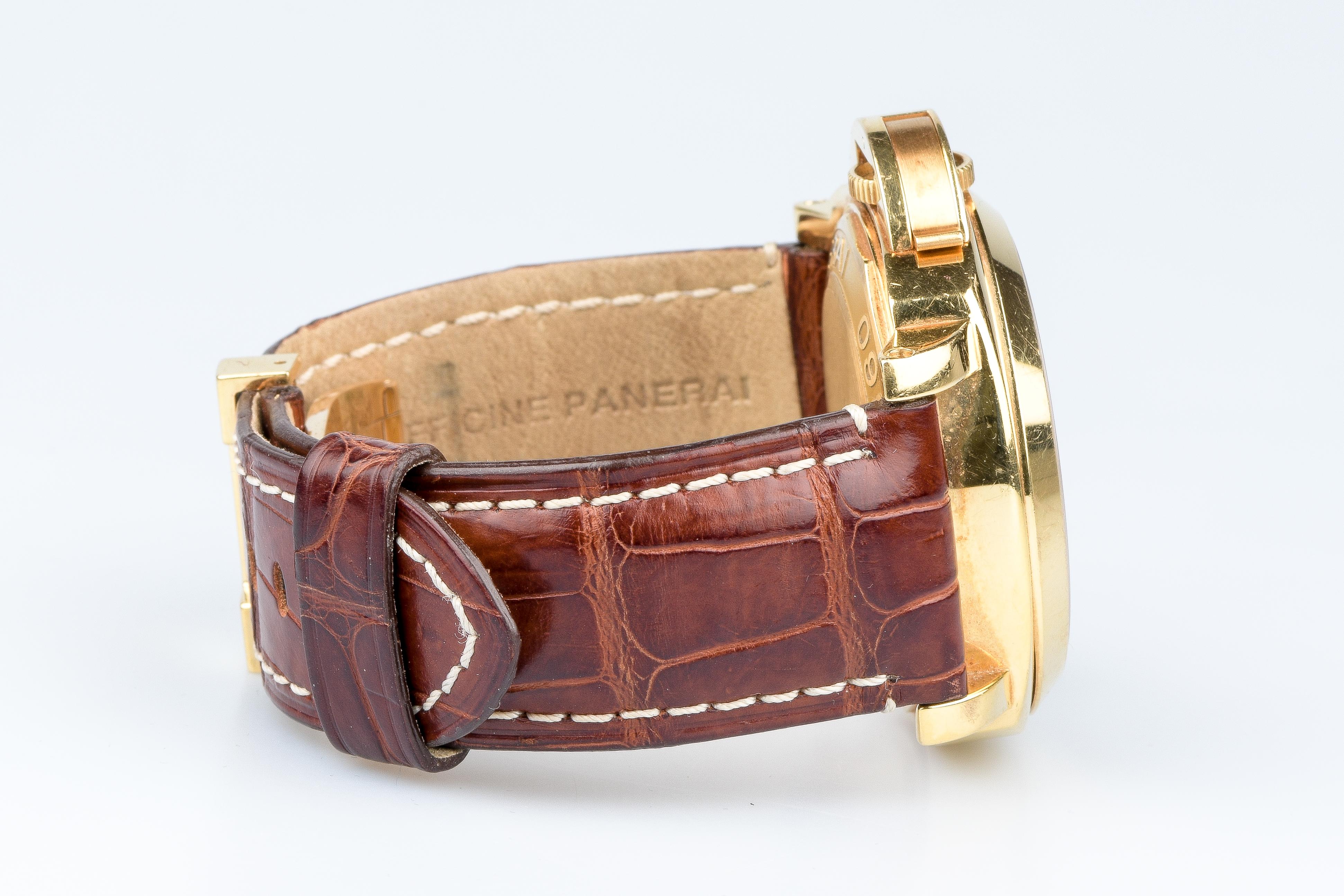 Panerai Luminor Marina 18 carat yellow gold watch 13