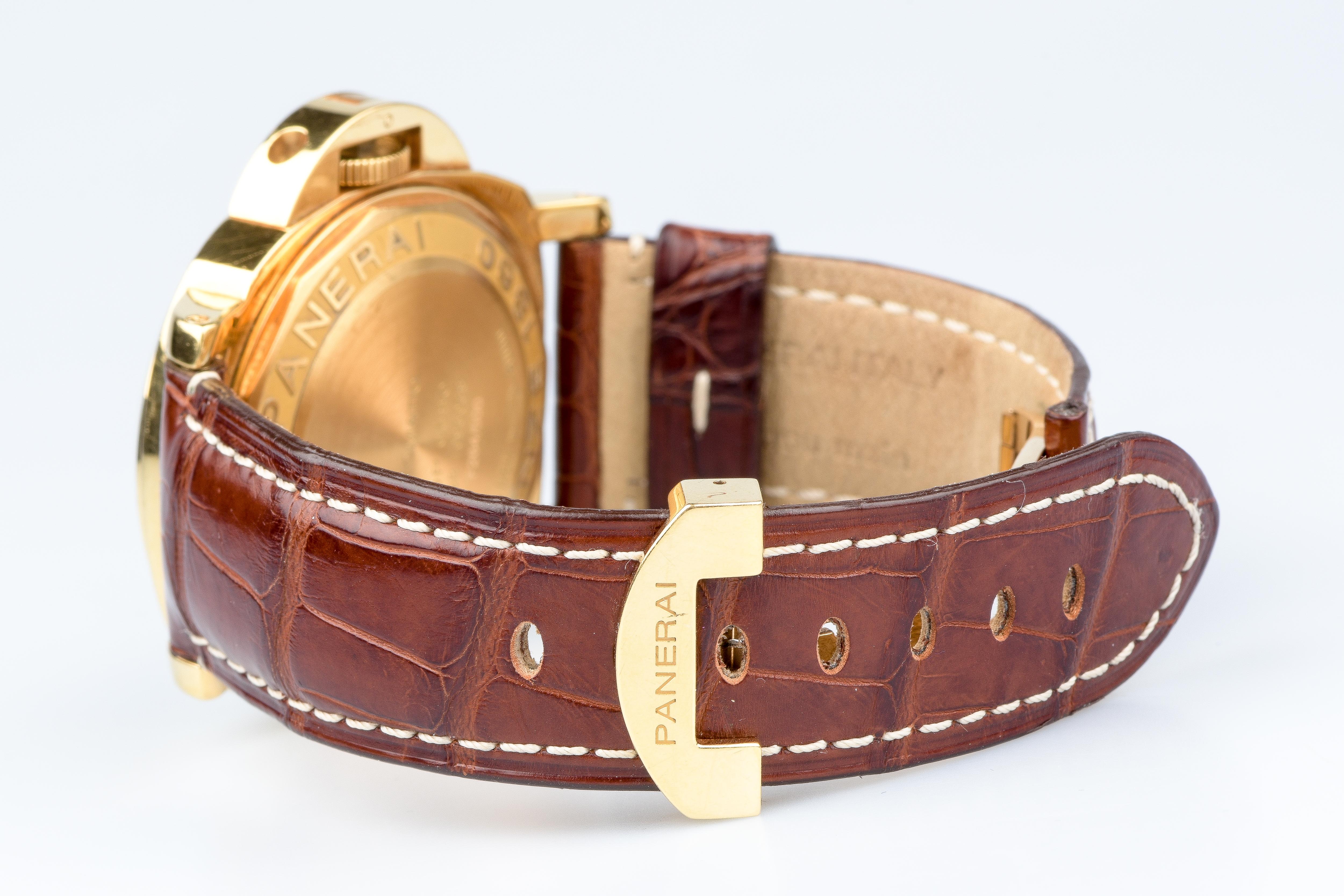 Panerai Luminor Marina 18 carat yellow gold watch 2