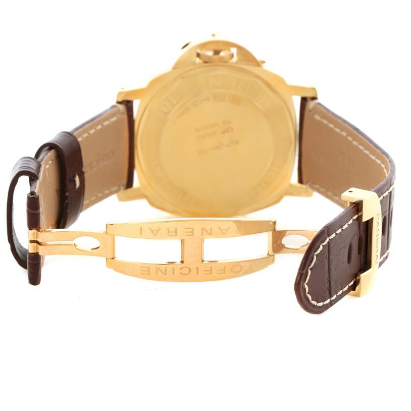 Panerai Luminor Marina 18 Karat Yellow Gold Watch PAM140 PAM00140 For Sale 1