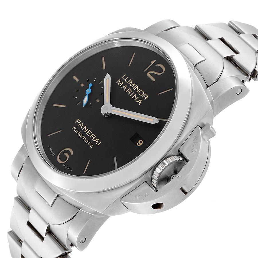 Panerai Luminor Marina 1950 3 Days Steel Watch PAM00722 Box Papers In Excellent Condition For Sale In Atlanta, GA