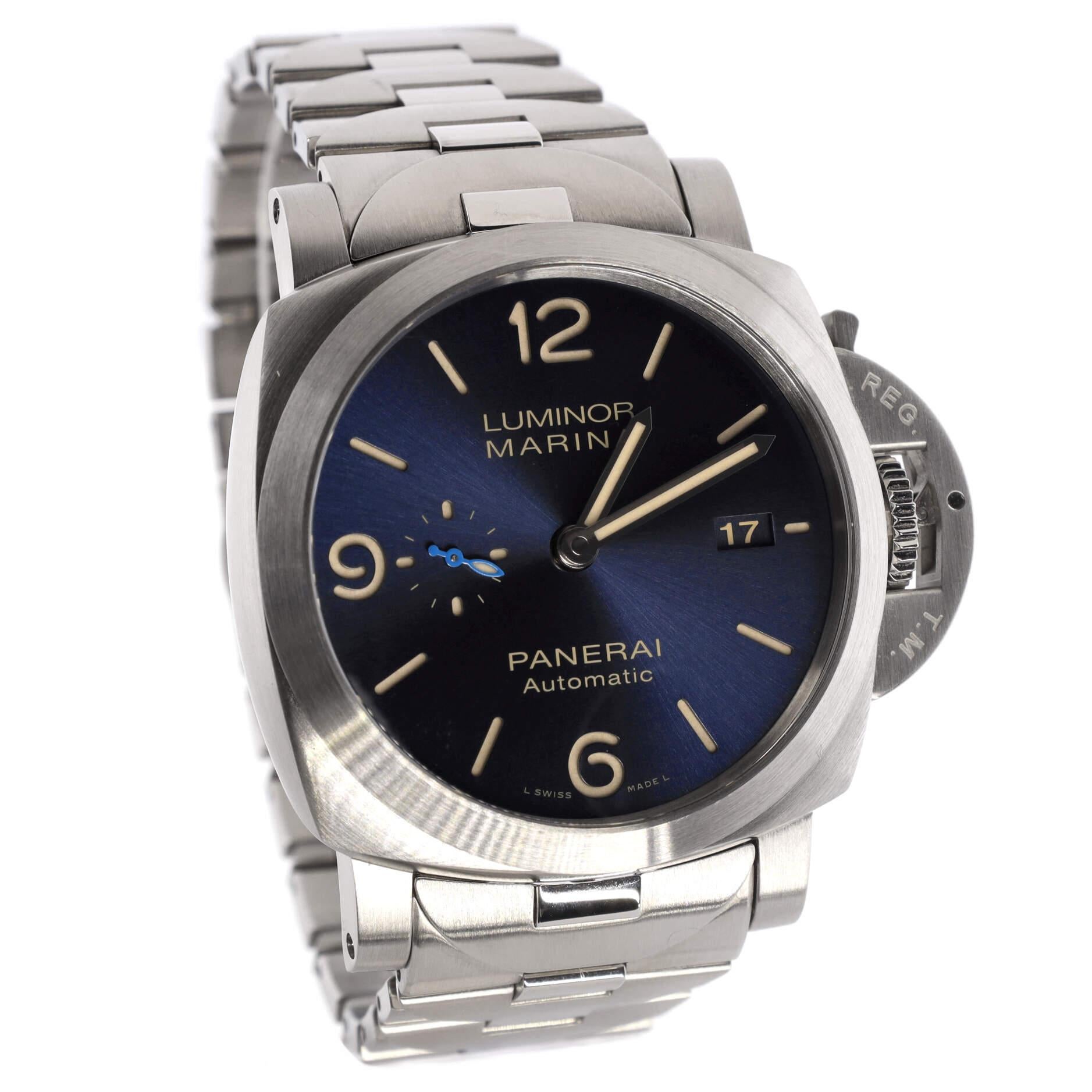 Panerai Luminor Marina 1950 3 Days Automatic Watch Stainless Steel 44 In Good Condition In New York, NY