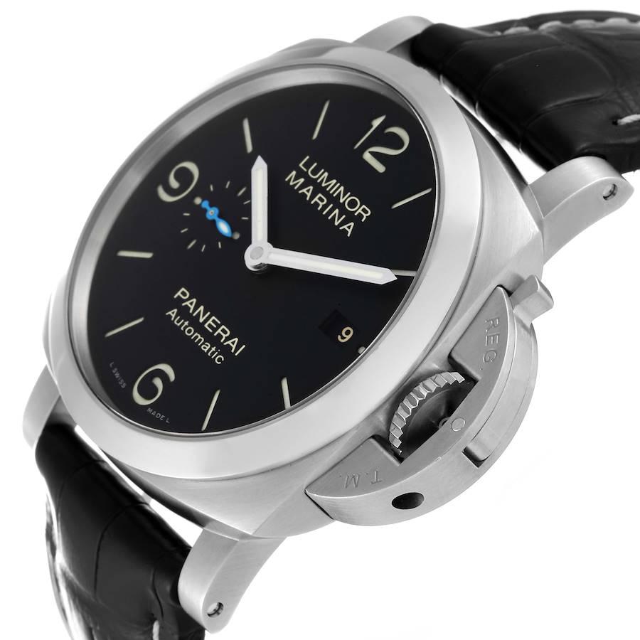 Panerai Luminor Marina 1950 3 Days Steel Mens Watch PAM01312 Box Card In Excellent Condition In Atlanta, GA