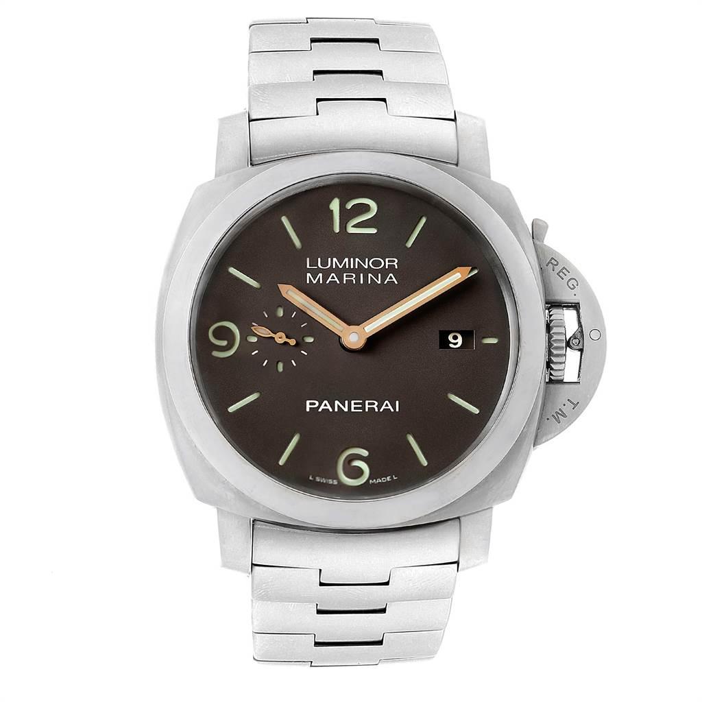 panerai luminor marina 1950 automatic titanium watch - pam00352