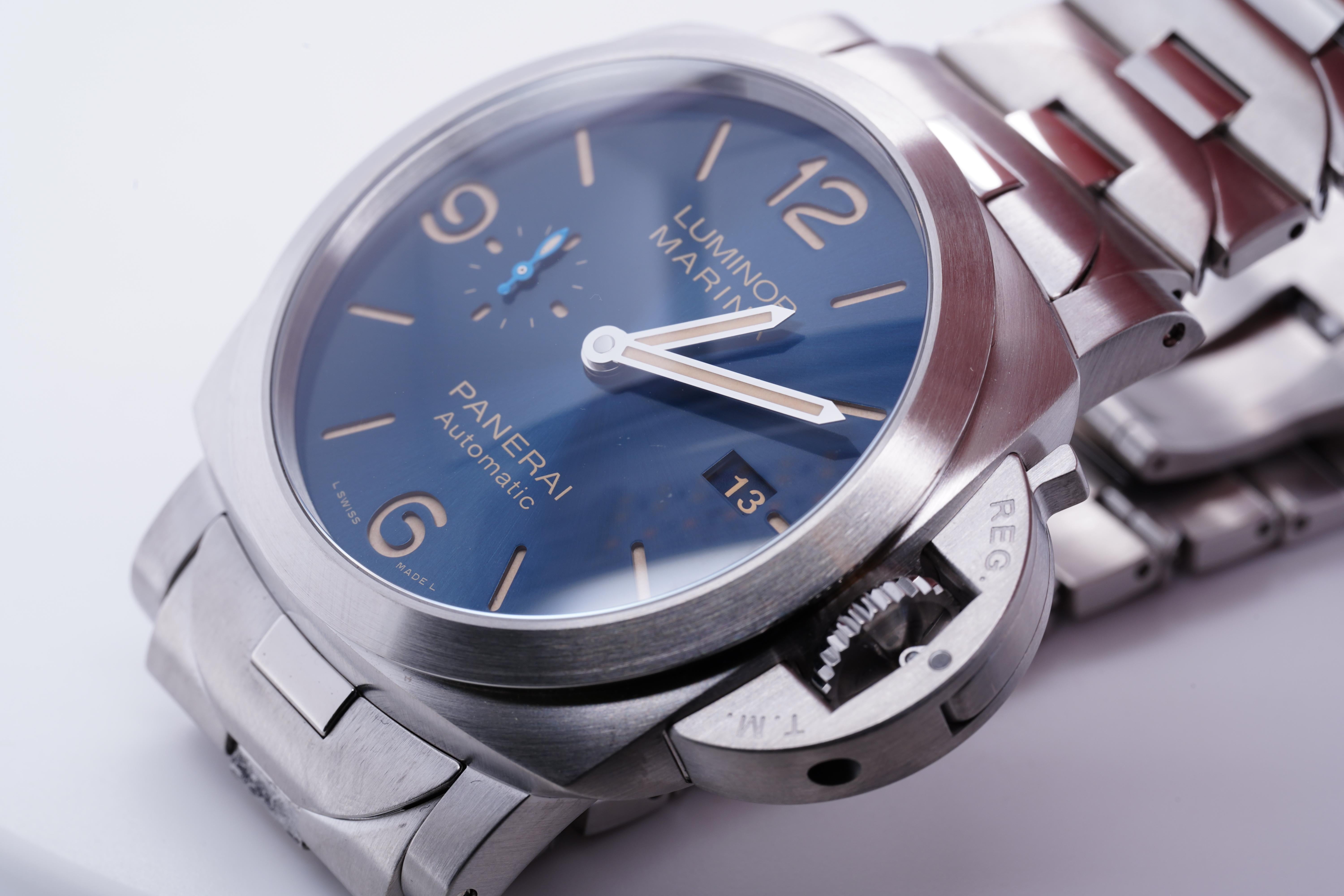 panerai-luminor-marina-1950-blue-dial-steel-watch-pam01058-at-1stdibs
