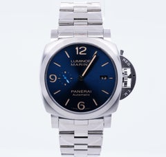 Panerai Luminor Marina 1950 Blue Dial Steel Watch PAM01058