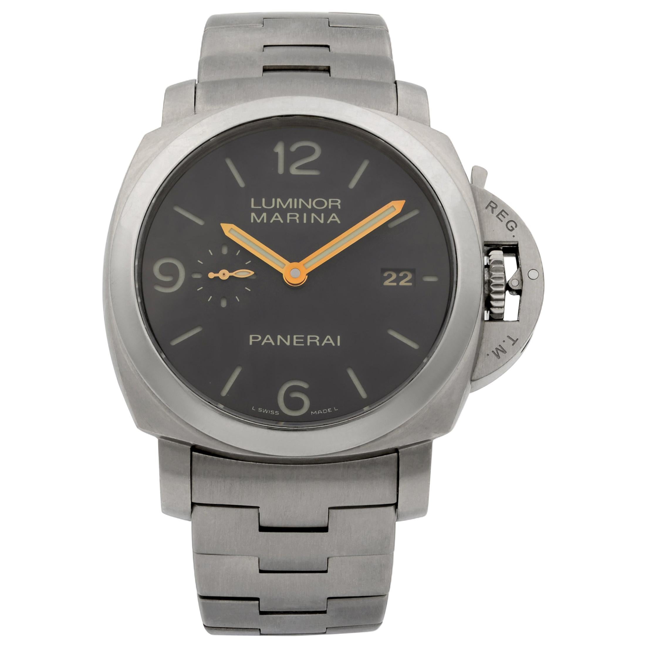 Panerai Luminor Marina 1950 Titanium Brown Dial Automatic Watch PAM00352