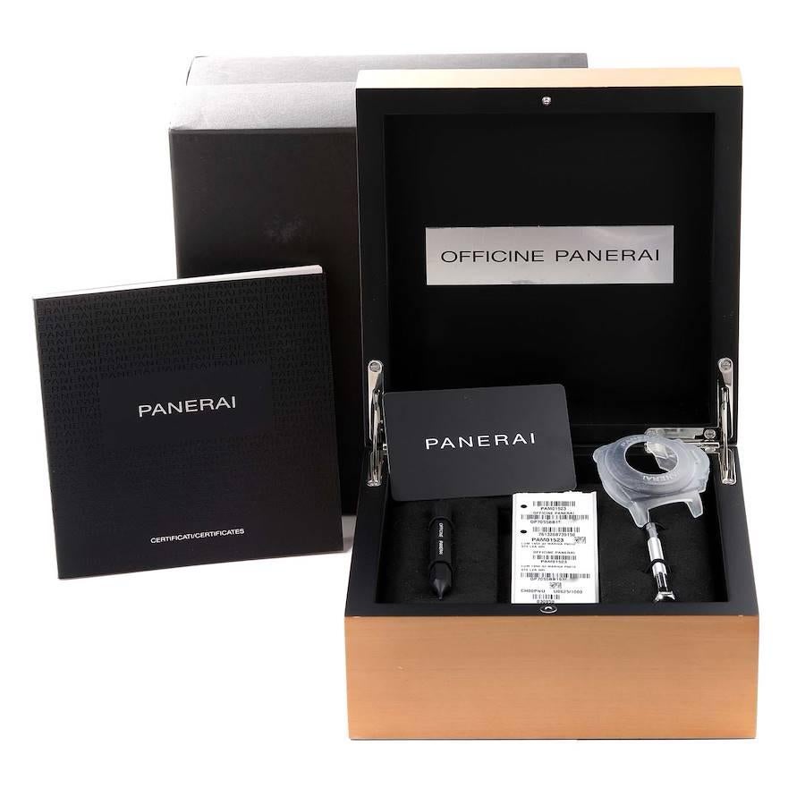 Panerai Luminor Marina 1950 weißes Zifferblatt Stahl Herrenuhr PAM01523 Box Karte 9