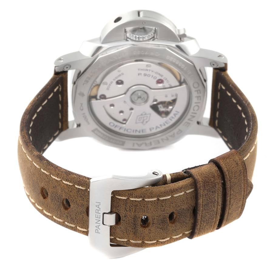 Panerai Luminor Marina 1950 weißes Zifferblatt Stahl Herrenuhr PAM01523 Box Karte 4
