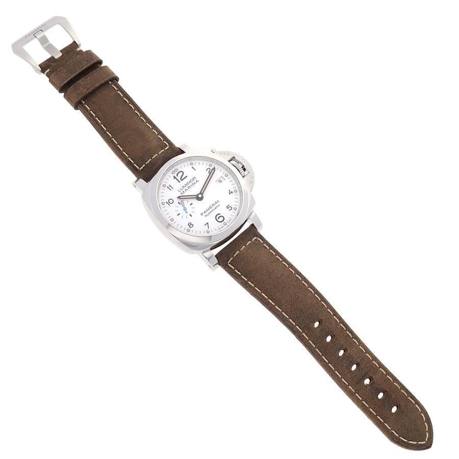 Panerai Luminor Marina 1950 weißes Zifferblatt Stahl Herrenuhr PAM01523 Box Karte 5