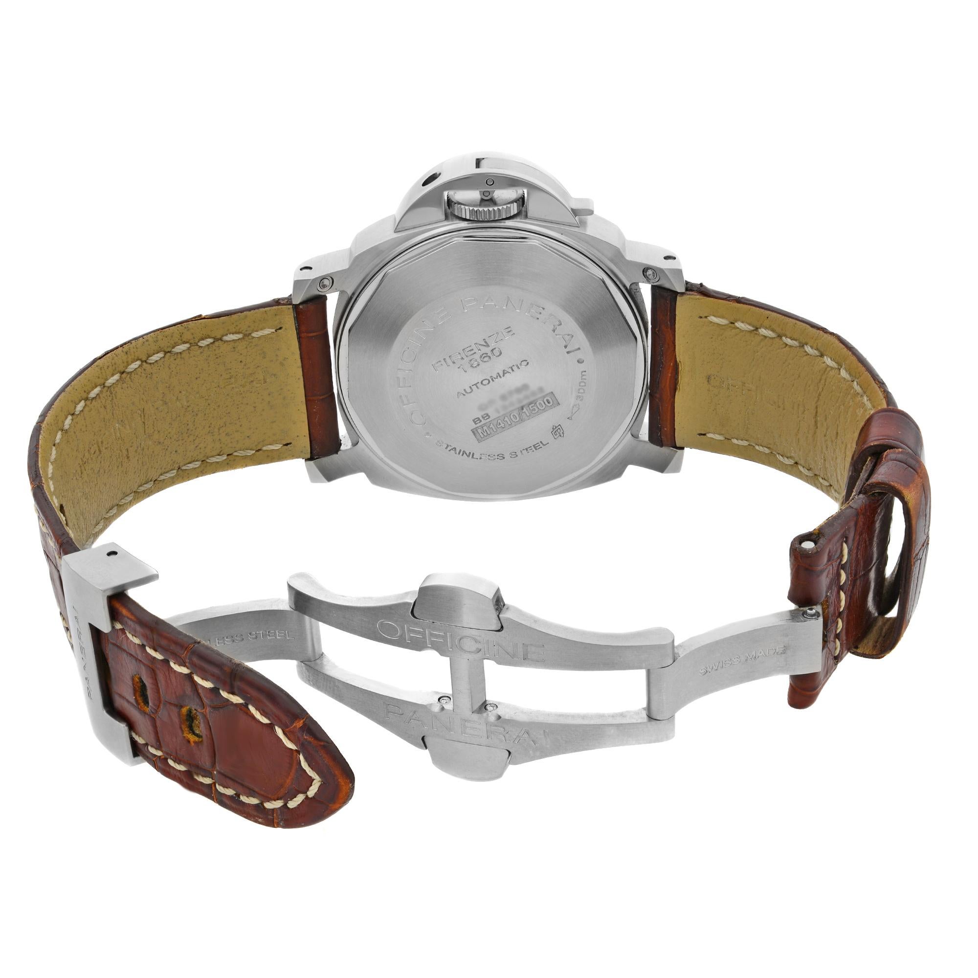 Panerai Luminor Marina Steel Black Dial Automatic Men's Watch PAM00048 3
