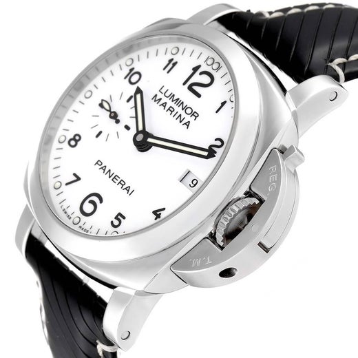 Panerai Luminor Marina White Dial Mens Watch PAM00523 Box Papers For Sale  at 1stDibs