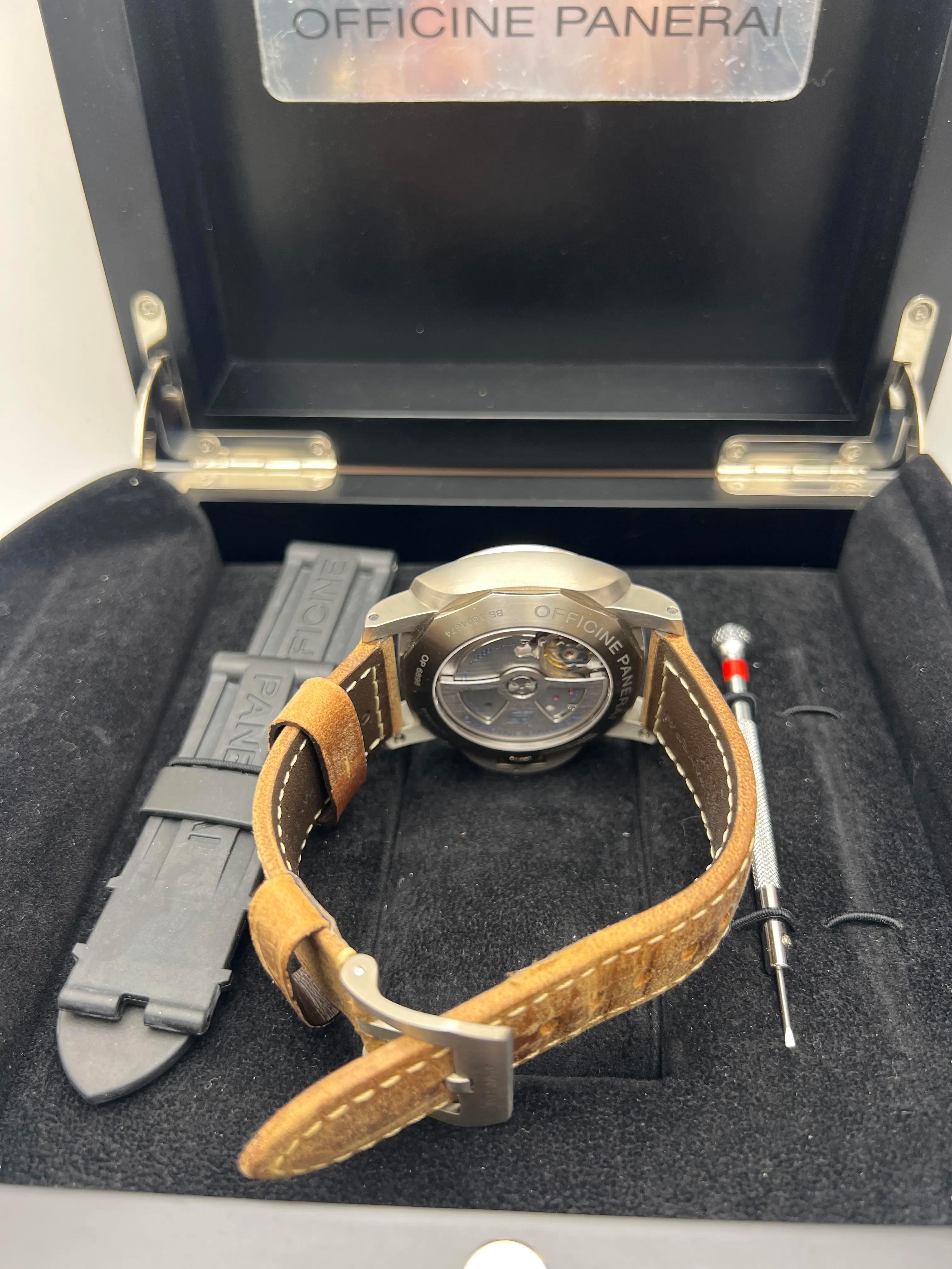 Panerai Luminor Marina 44mm 1950 3 Days Brown Dial Titanium PAM00351 Box Set For Sale 6