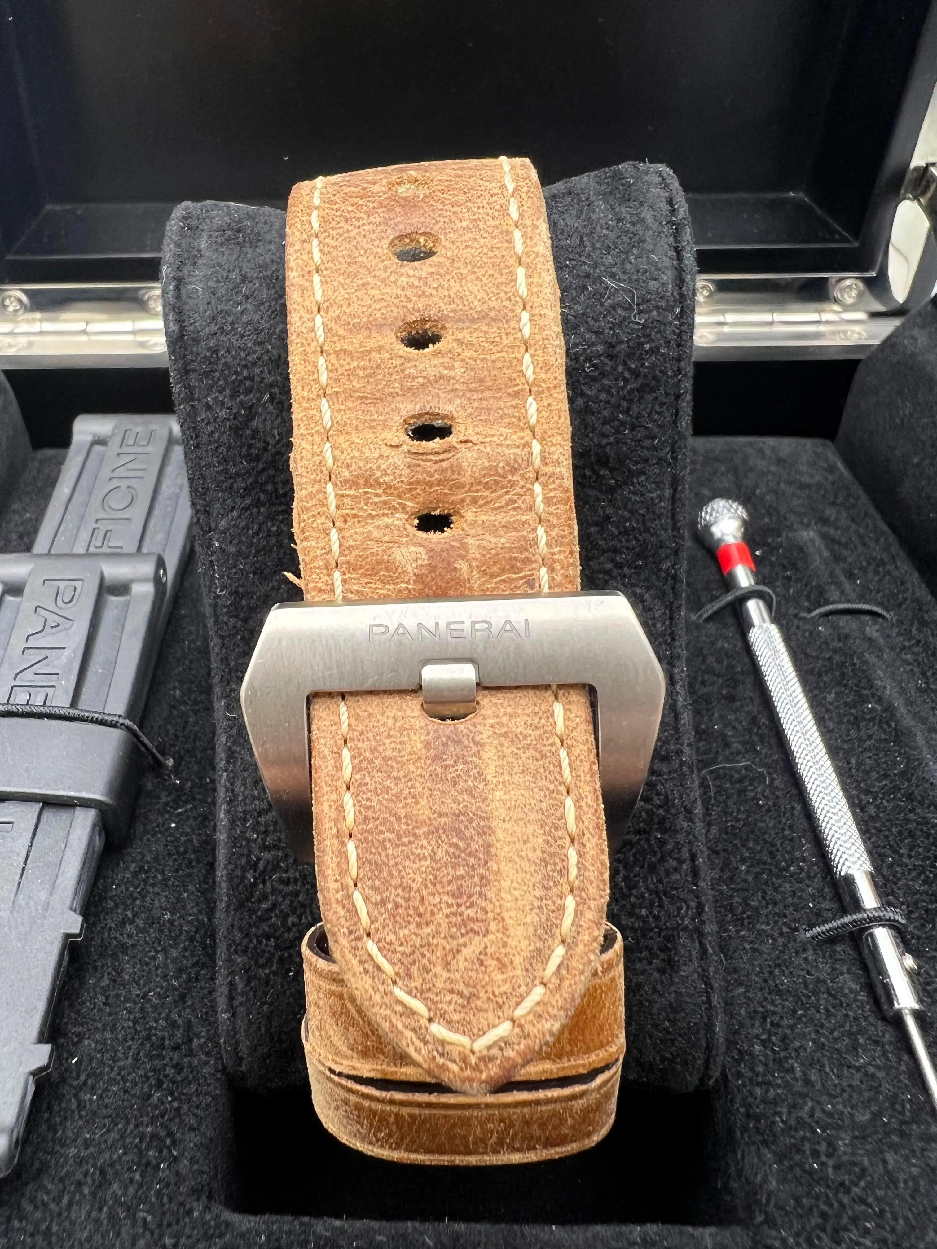 Panerai Luminor Marina 44mm 1950 3 Days Brown Dial Titanium PAM00351 Box Set For Sale 7