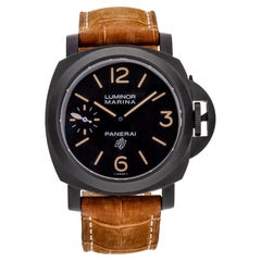 Panerai Luminor Marina 8-Tage-Armbanduhr aus schwarz DLC-beschichtetem Stahl