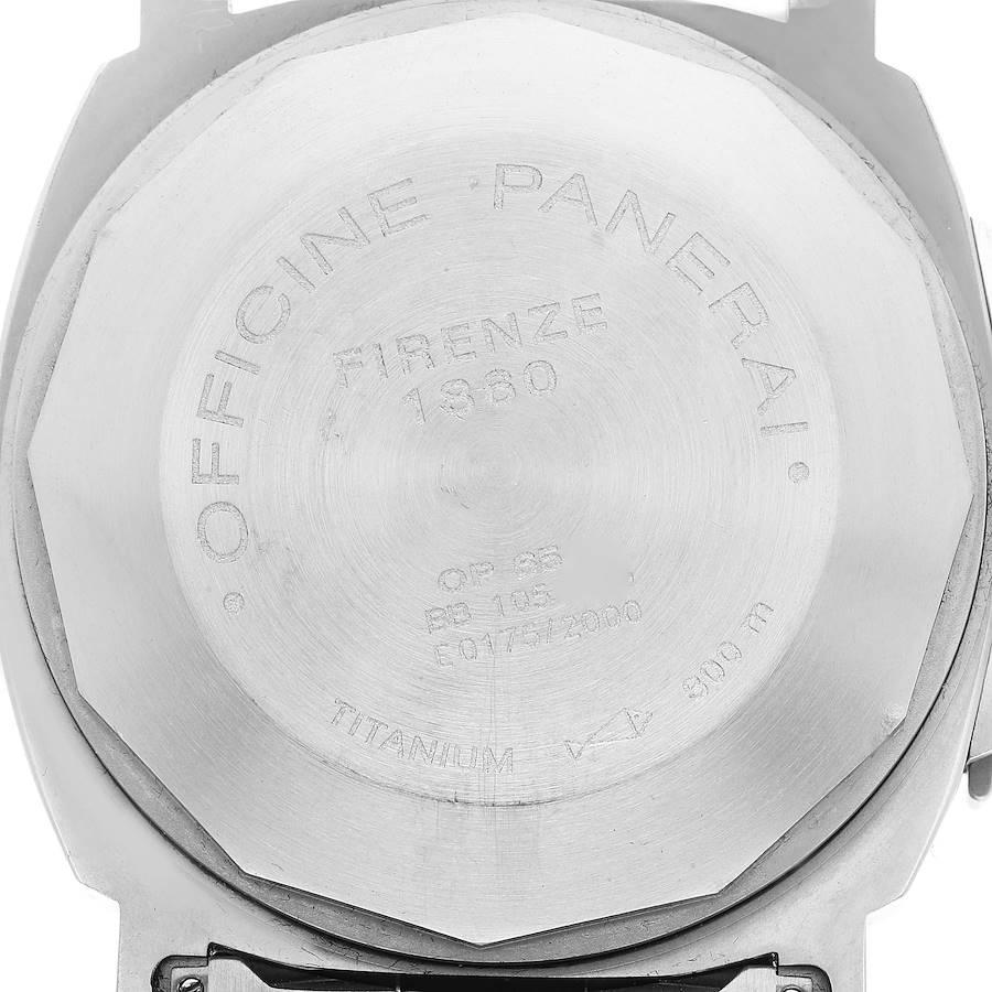 Panerai Luminor Marina Steel Titanium Mens Watch PAM00091 Box Papers In Excellent Condition In Atlanta, GA