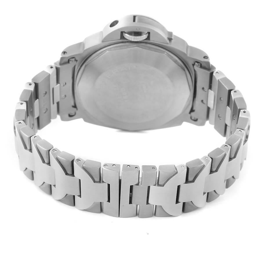 Men's Panerai Luminor Marina Steel Titanium Mens Watch PAM00091 Box Papers