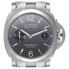 Panerai Luminor Marina Steel Titanium Mens Watch PAM00091 Box Papers